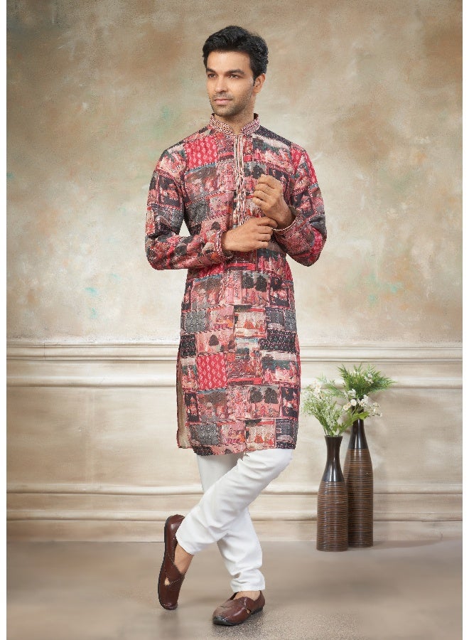 OUTLUK Multicolour Cotton Kurta for Men - Image 1